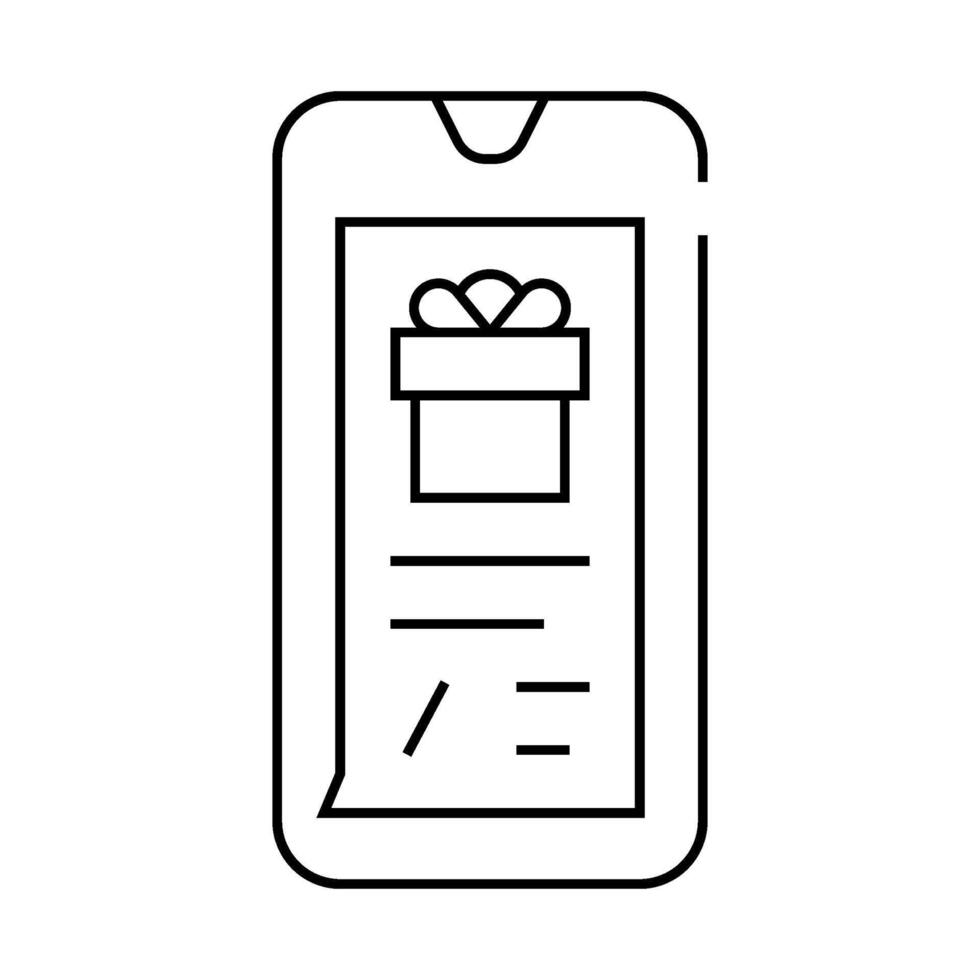 newsletter in messenger line icon illustration vector