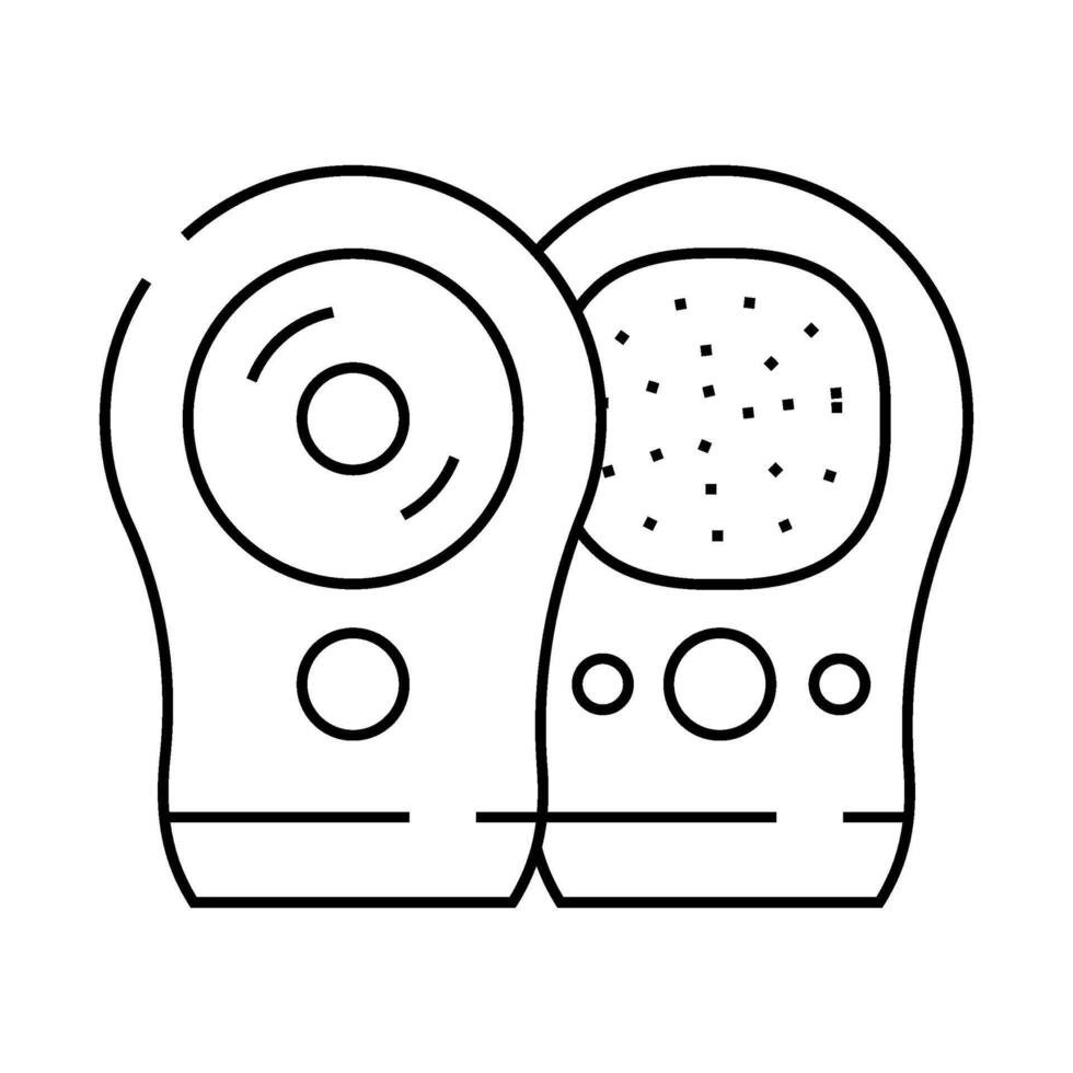 radio nanny device line icon illustration vector