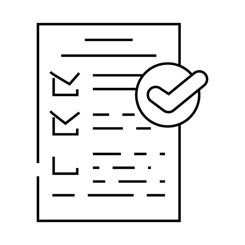 check list compliance line icon illustration vector