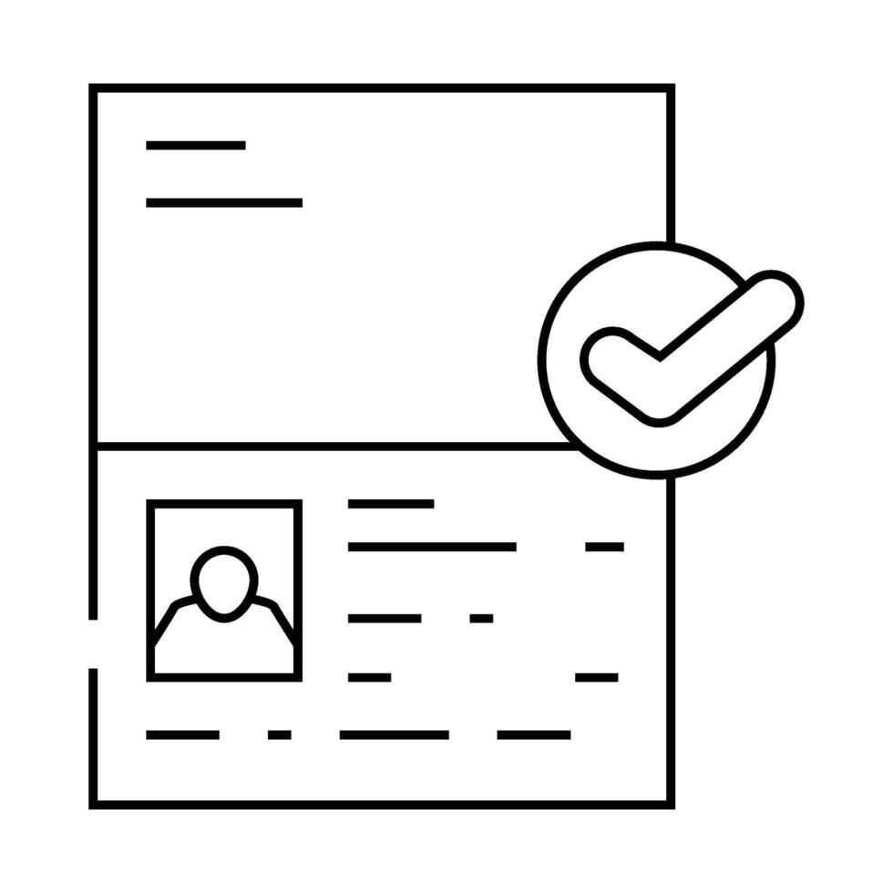 passport compliance line icon illustration vector