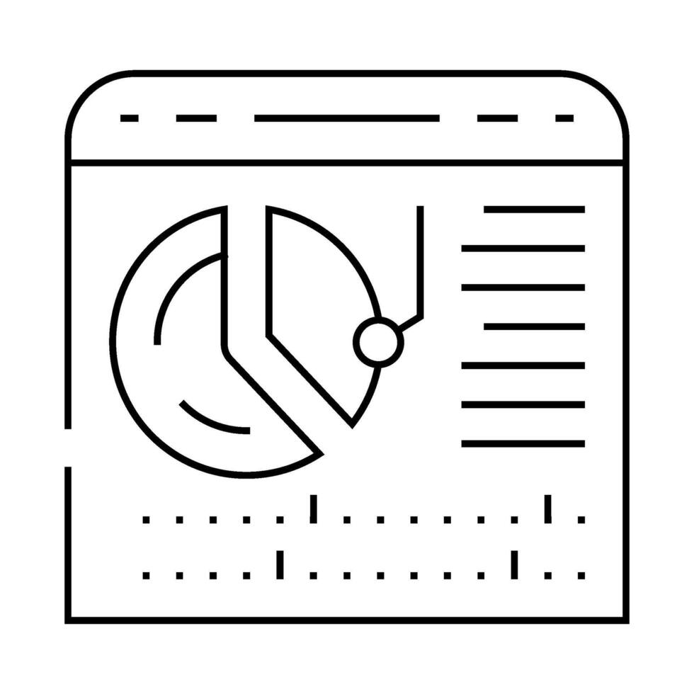 calendar with report on work done line icon illustration vector