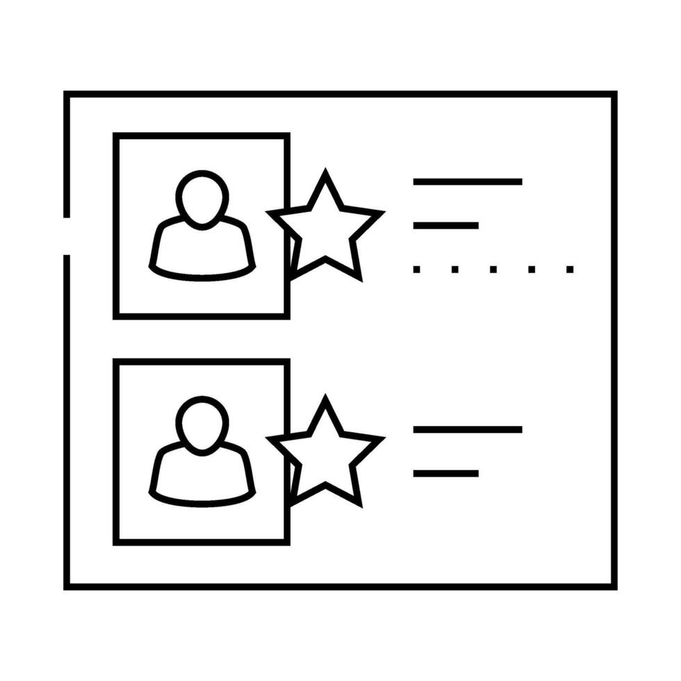 board of honor line icon illustration vector