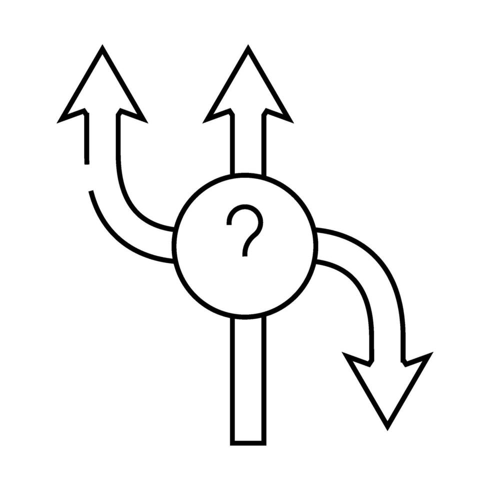 choice of direction line icon illustration vector