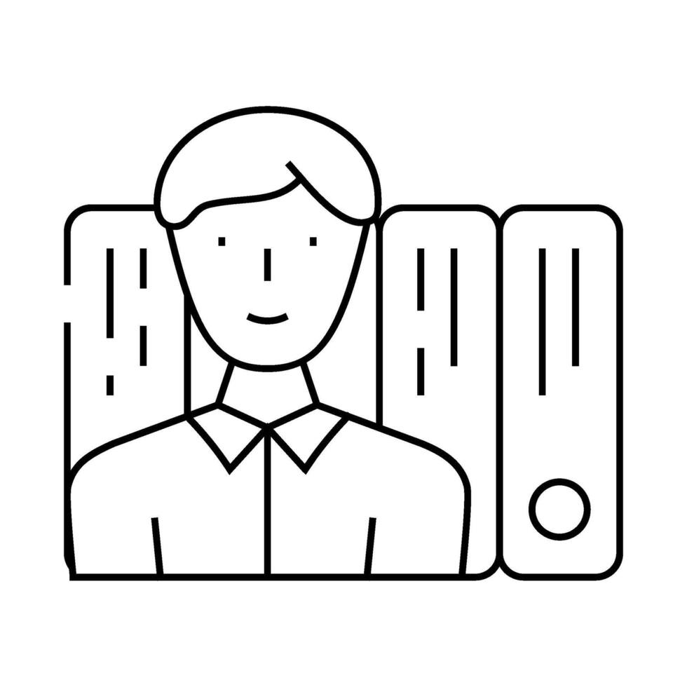 documentation of sales line icon illustration vector