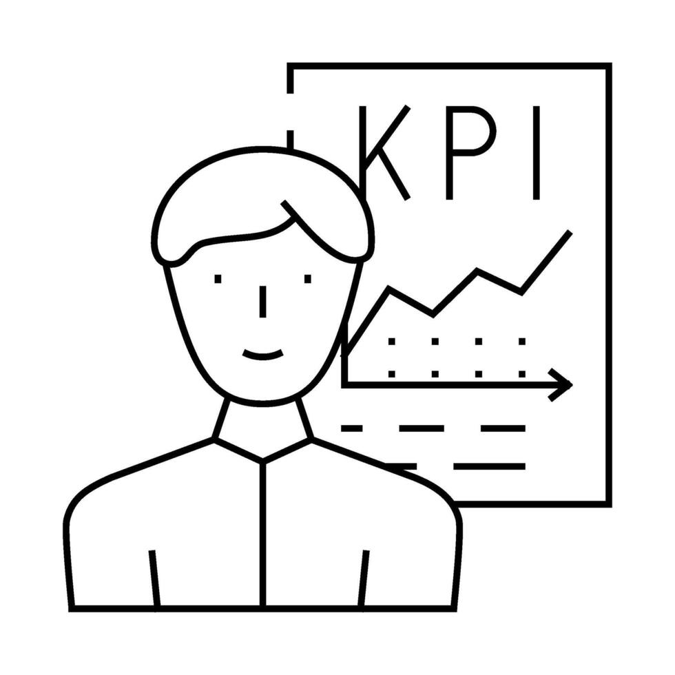 kpi seller line icon illustration vector