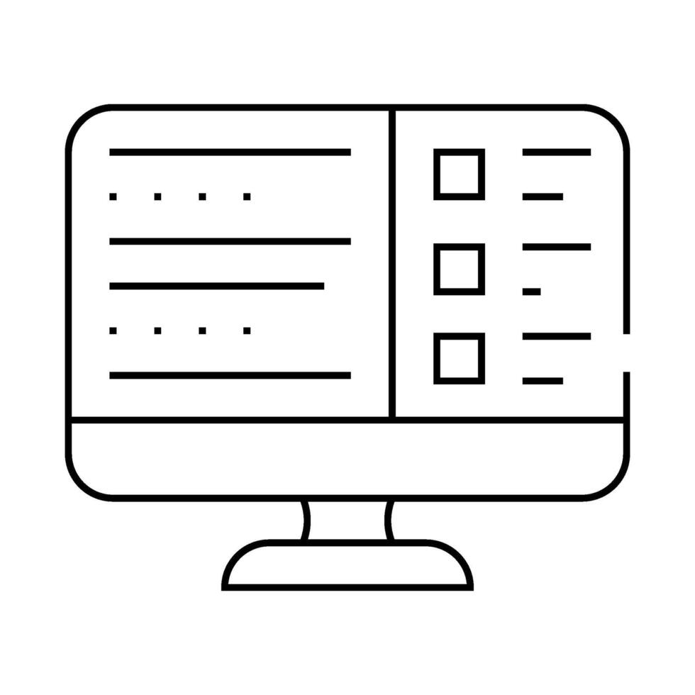 test online line icon illustration vector