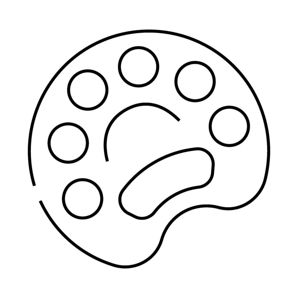 palette for painting line icon illustration vector
