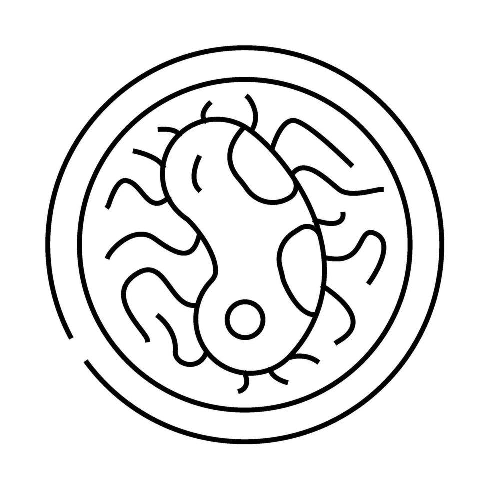 bacterium researching line icon illustration vector
