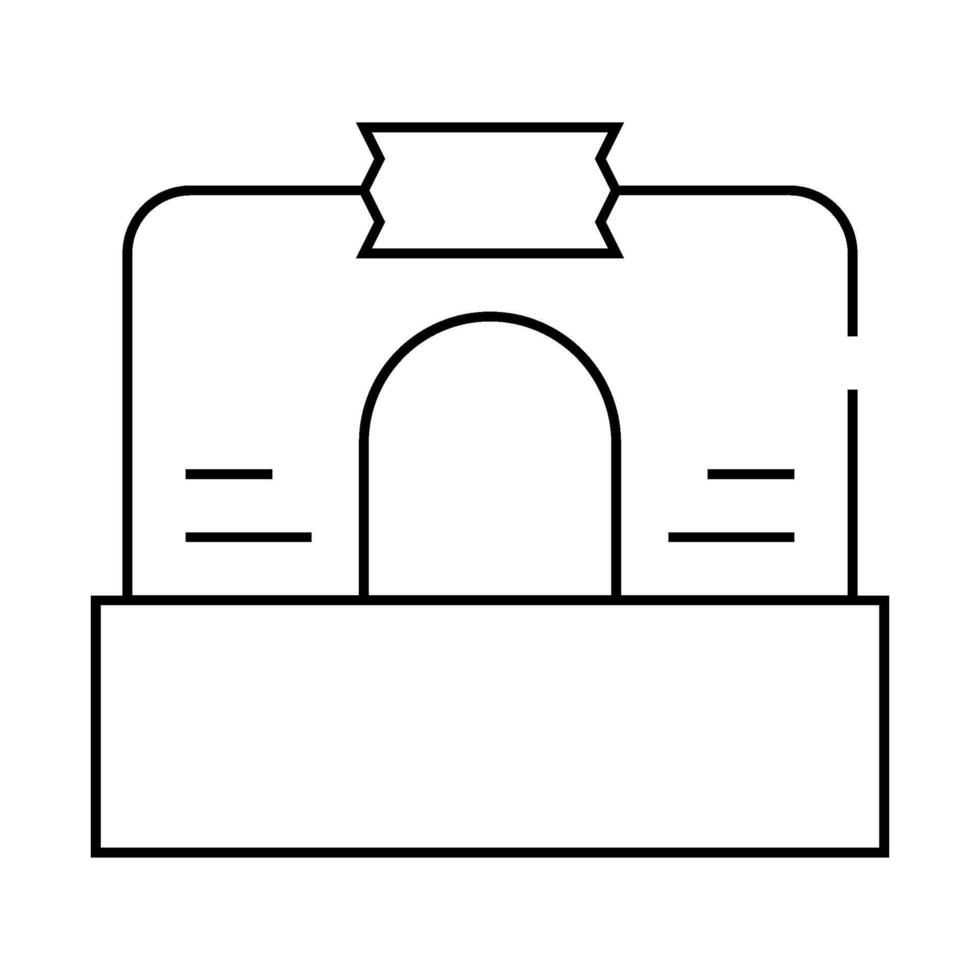 brokerage office line icon isolated illustration vector