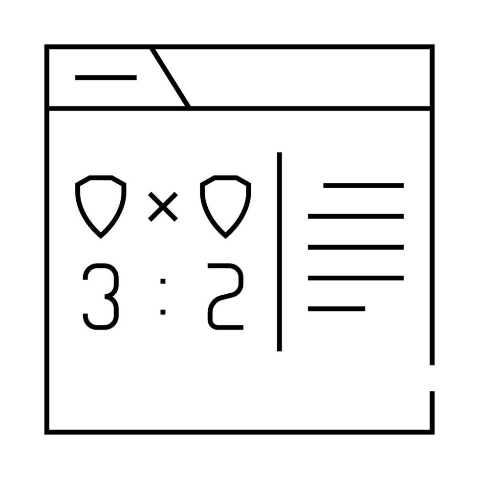 online game score line icon illustration vector
