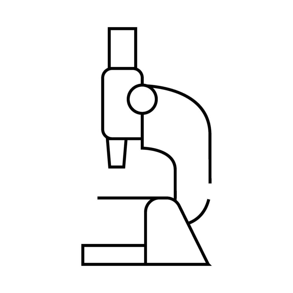 microscope equipment line icon isolated illustration vector