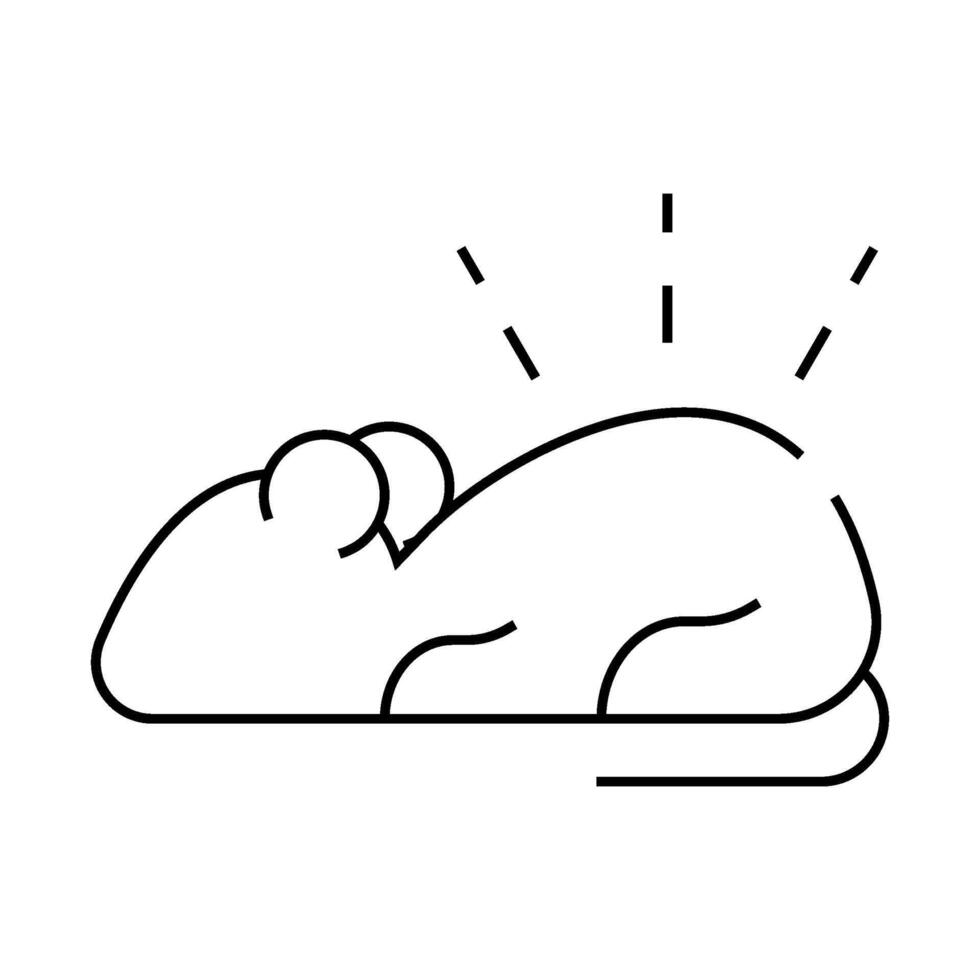 luminous mouse line icon isolated illustration vector