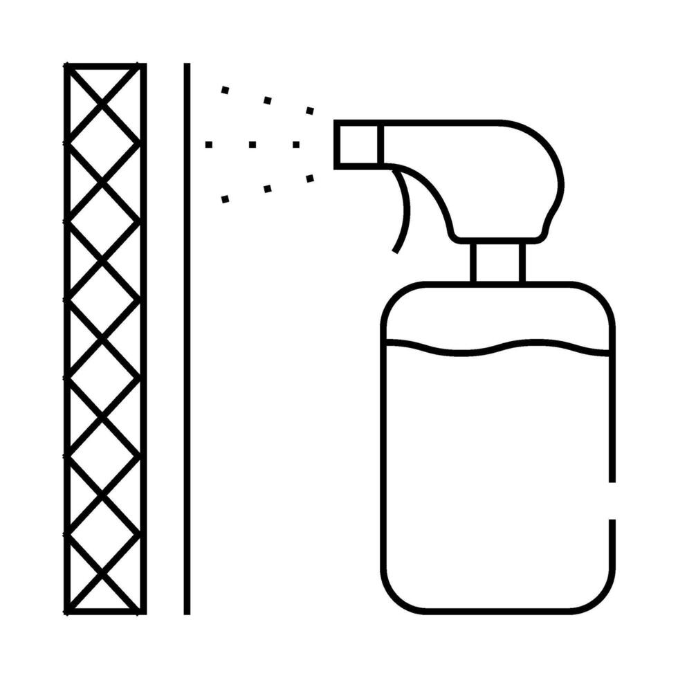 waterproof layer sprayer line icon illustration vector