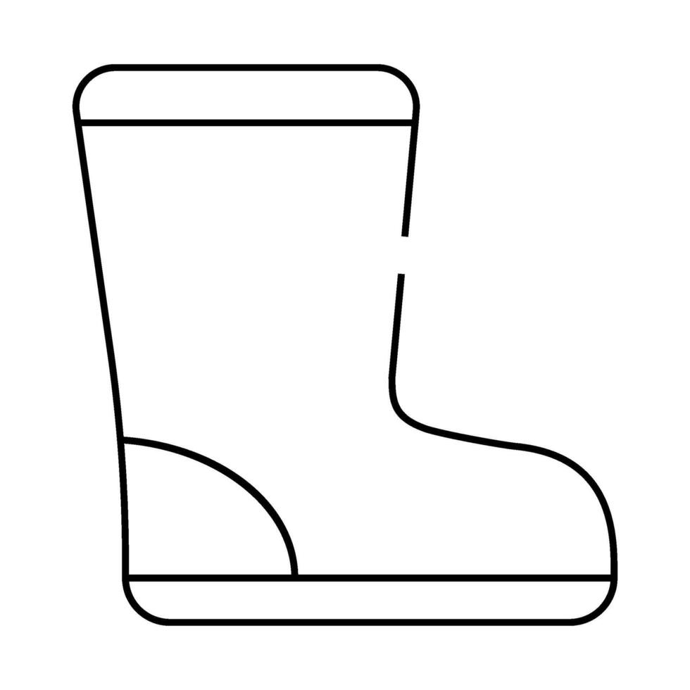 waterproof boot line icon isolated illustration vector