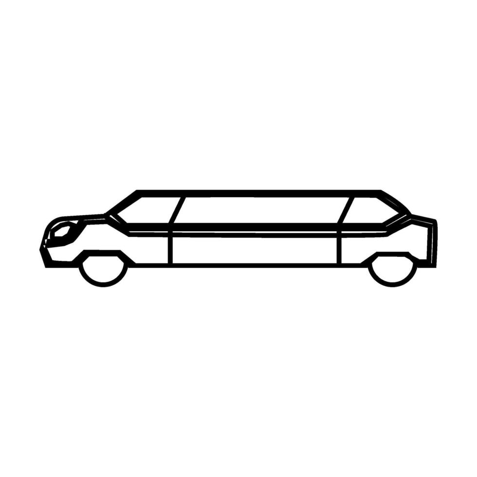 limousine car line icon illustration vector
