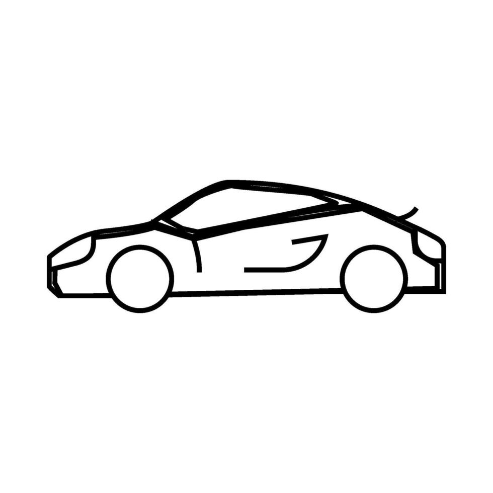 sportscar high speed transport line icon illustration vector