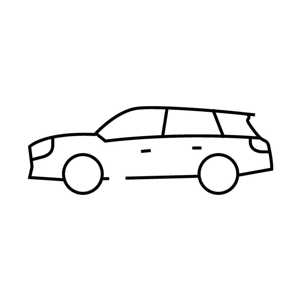 shooting brake car line icon illustration vector