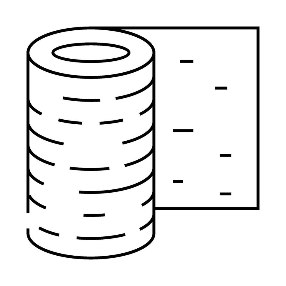 rubber roll line icon illustration vector