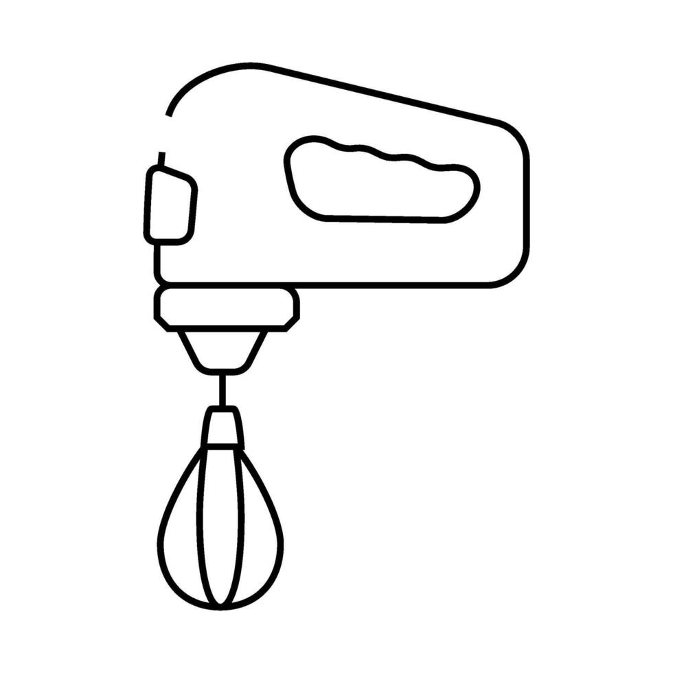 mixer beating line icon illustration vector