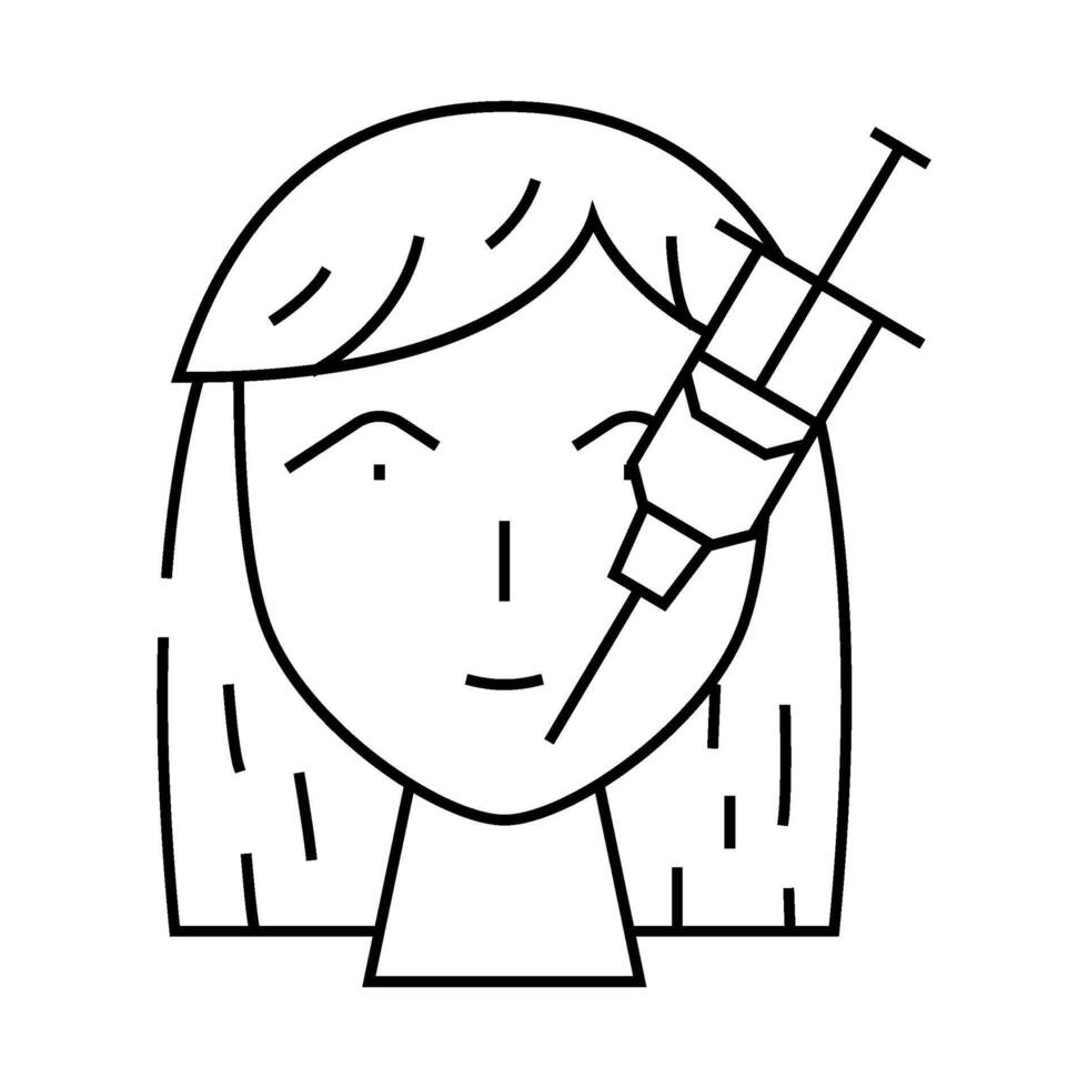 botox procedure line icon illustration vector