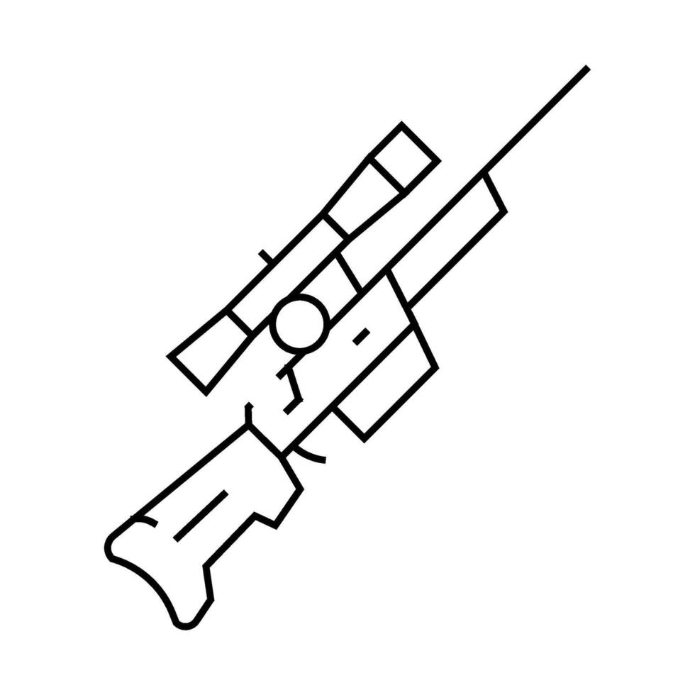sniper rifle line icon illustration vector