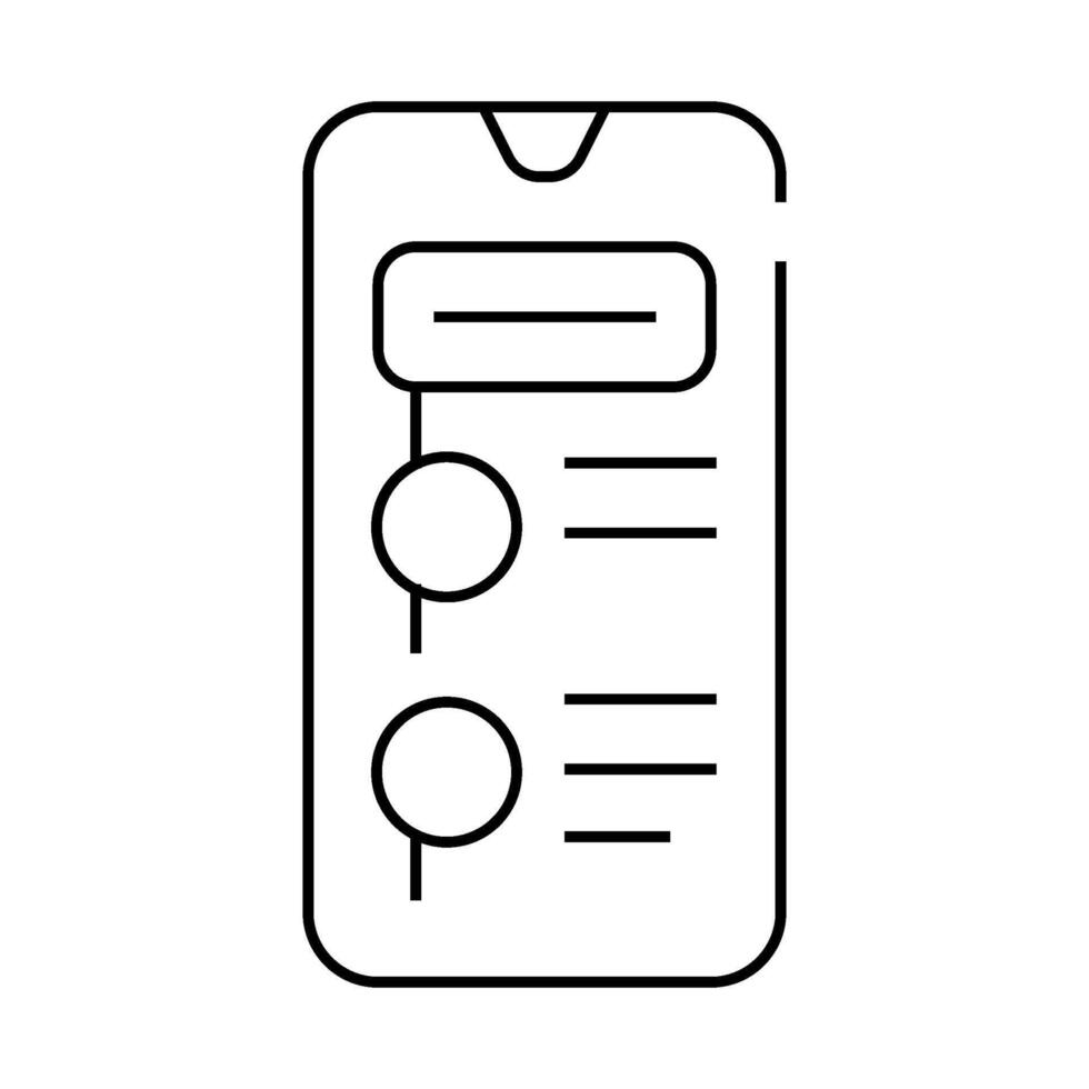 app for time management line icon illustration vector