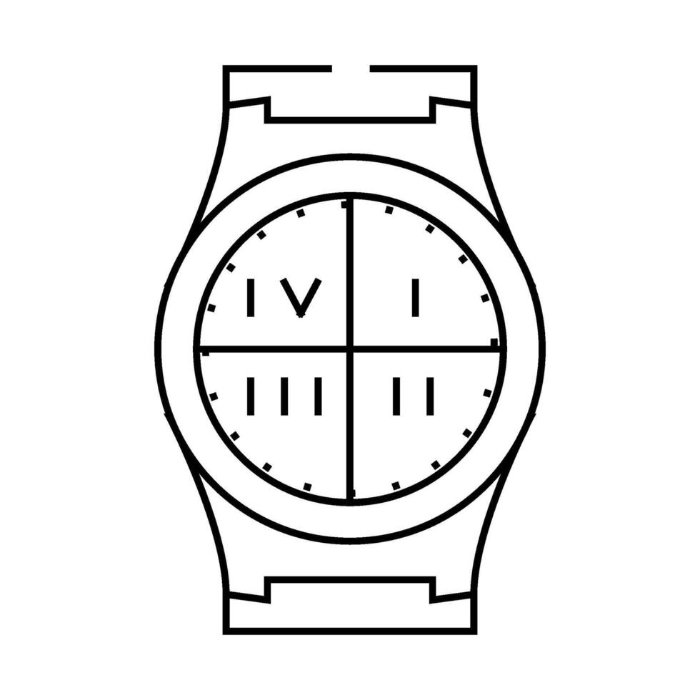 dividing hour into stages line icon illustration vector
