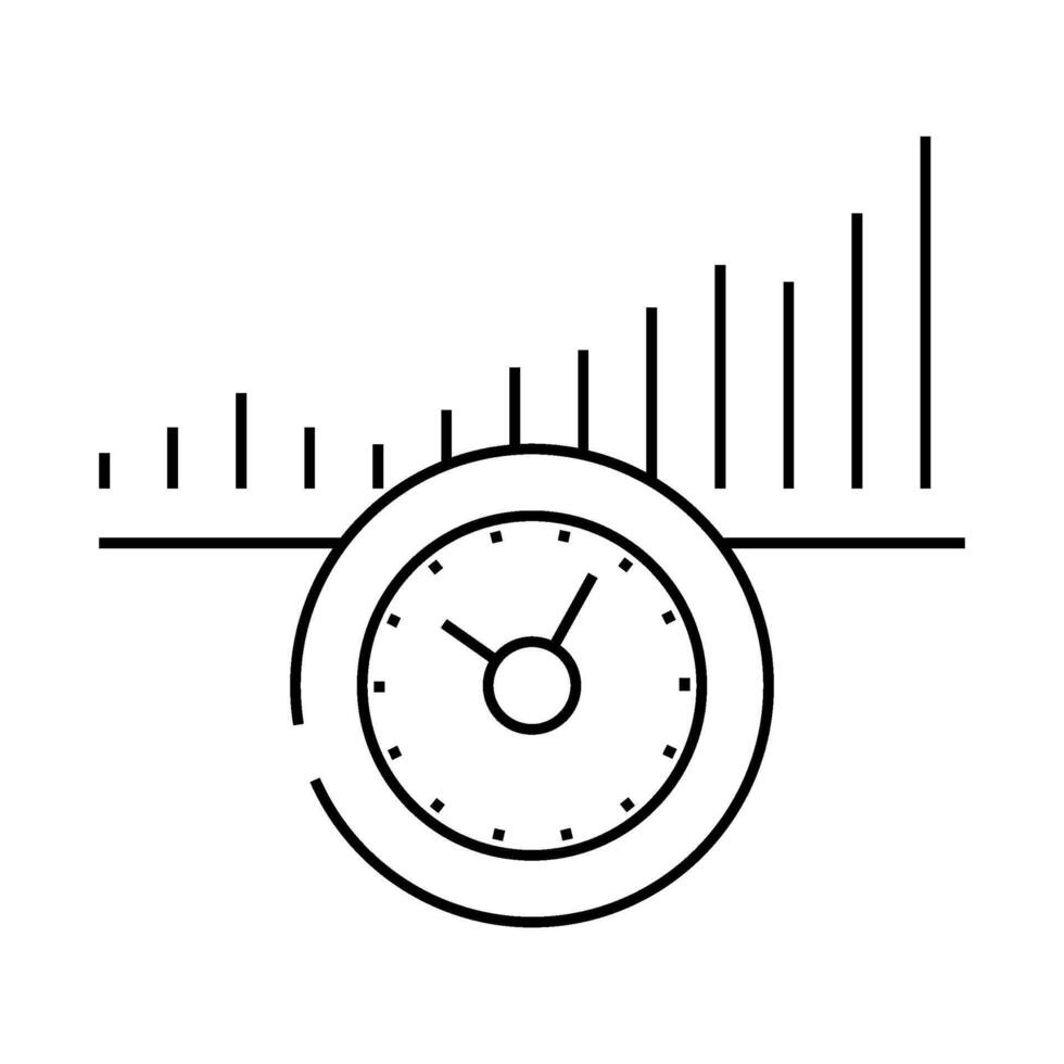 increase time line icon illustration vector