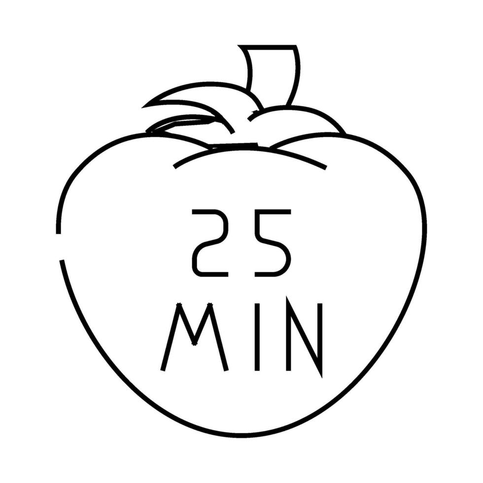 pomodoro system line icon illustration vector