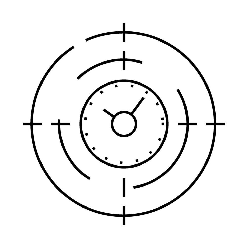 target of time management line icon illustration vector