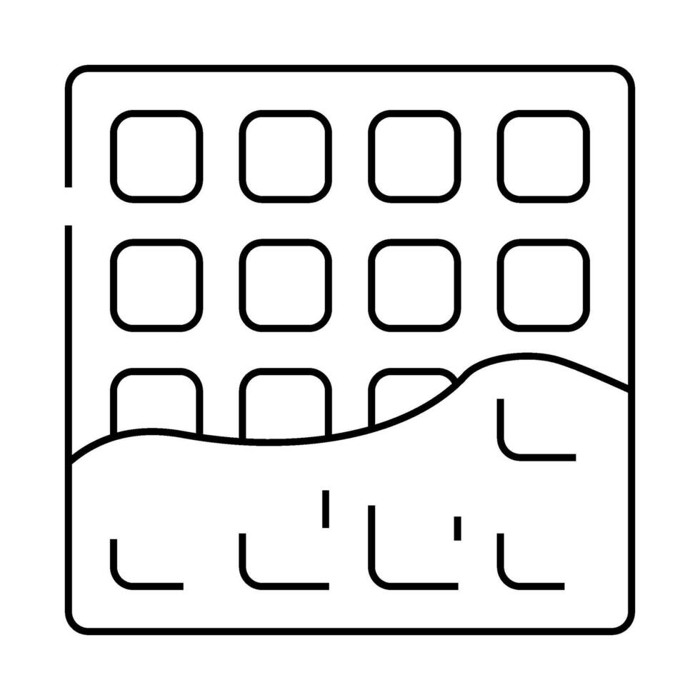 waffle dessert line icon illustration vector