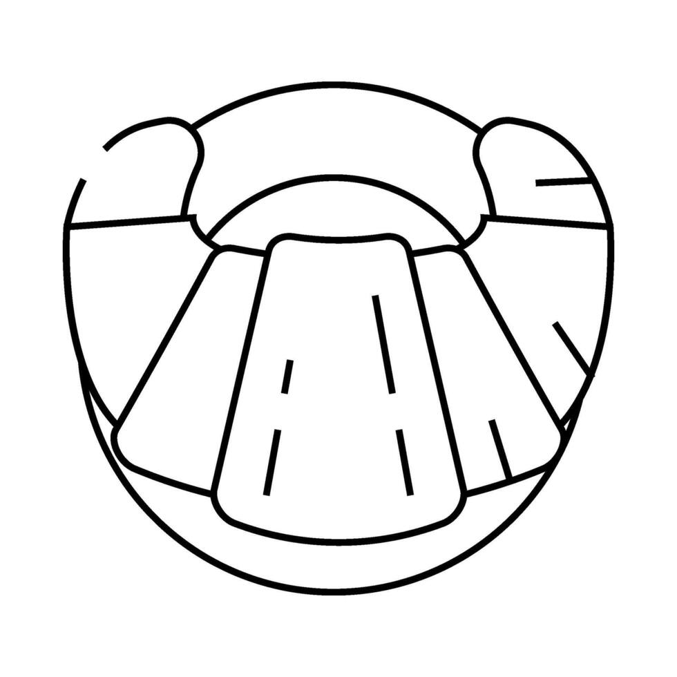 croissant bakery line icon illustration vector