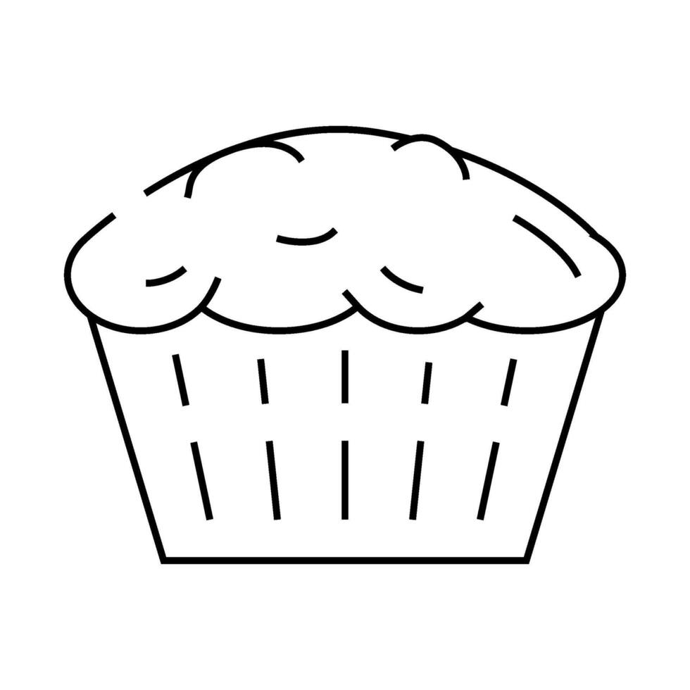 muffin bakery dessert line icon illustration vector