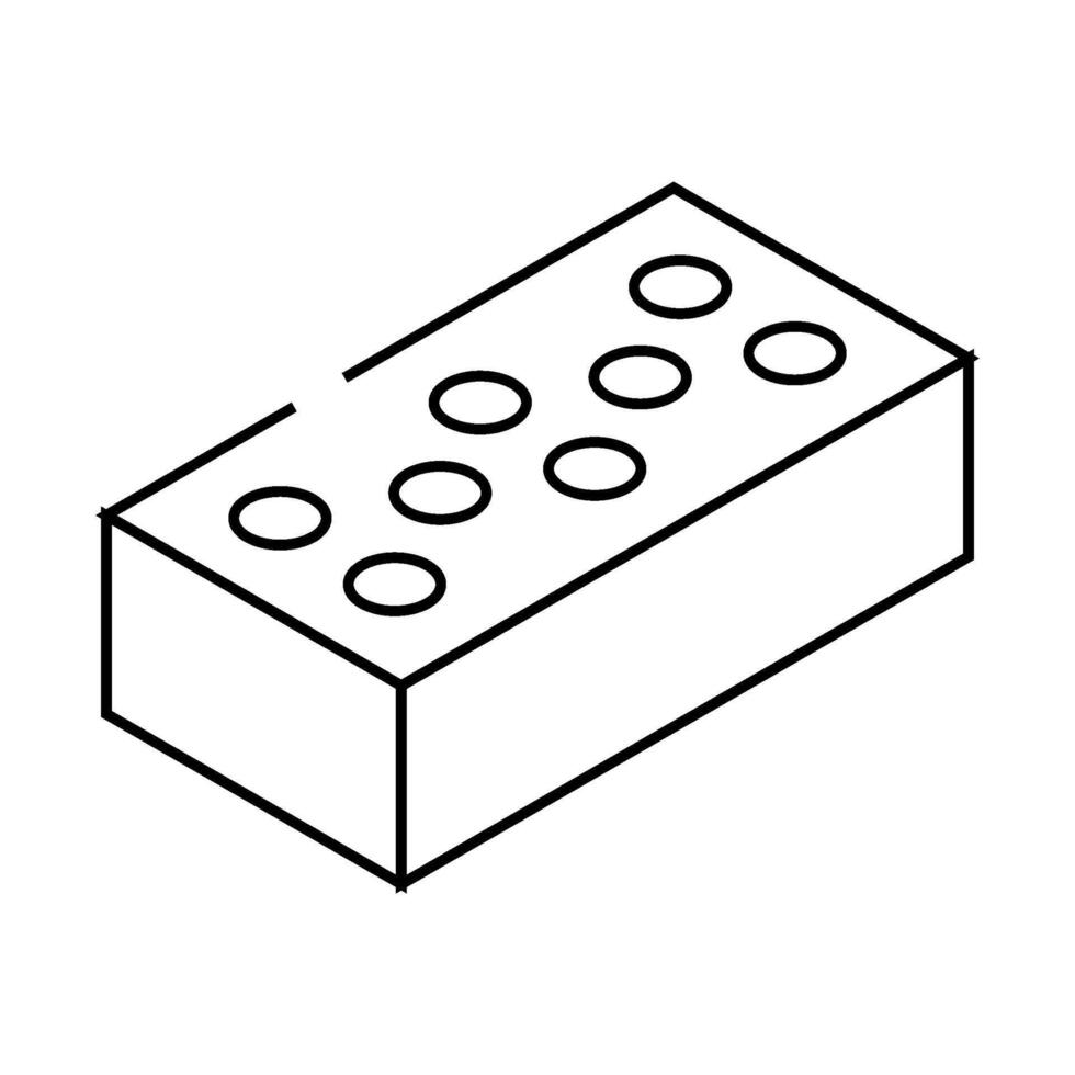silicate brick line icon illustration vector