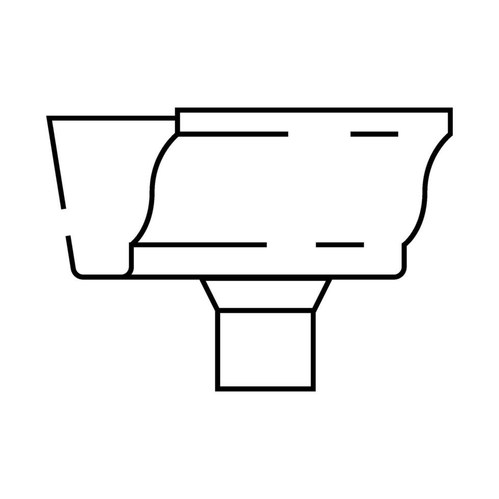 gutters and downspouts line icon illustration vector