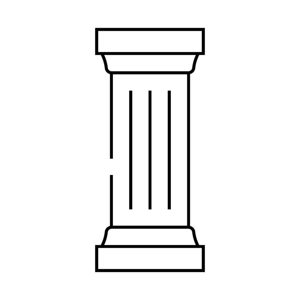 columns and posts line icon illustration vector