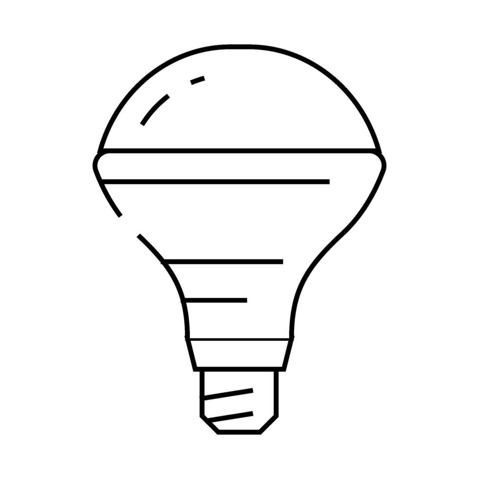 ray glow light bulb line icon illustration vector