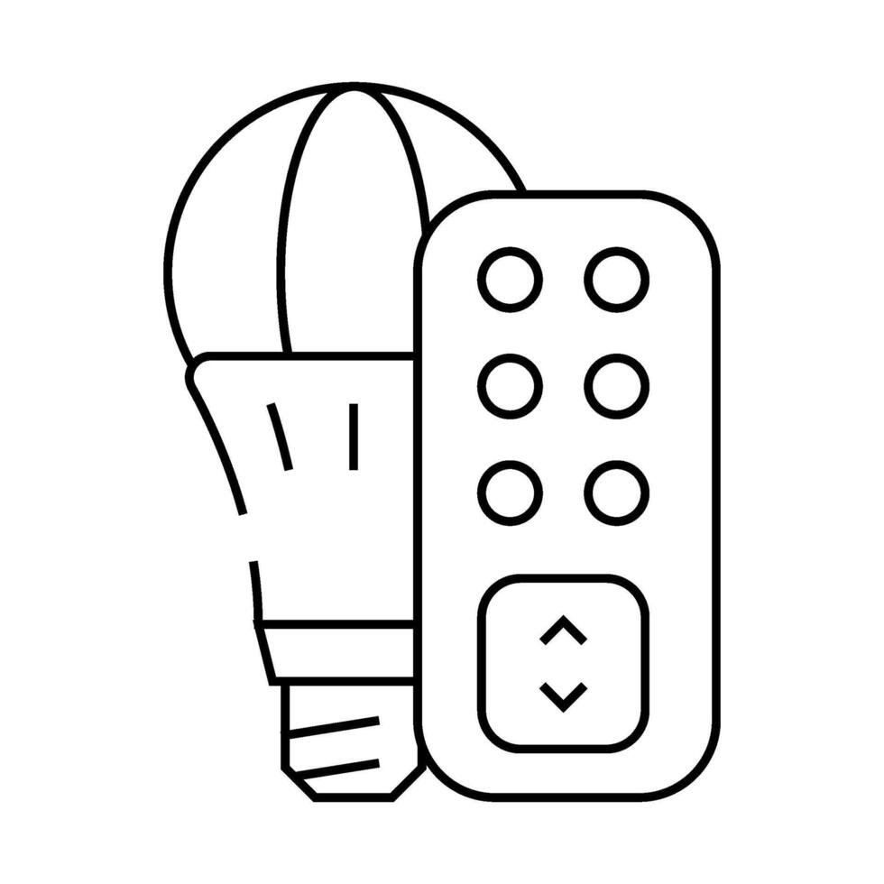 led light bulb line icon illustration vector