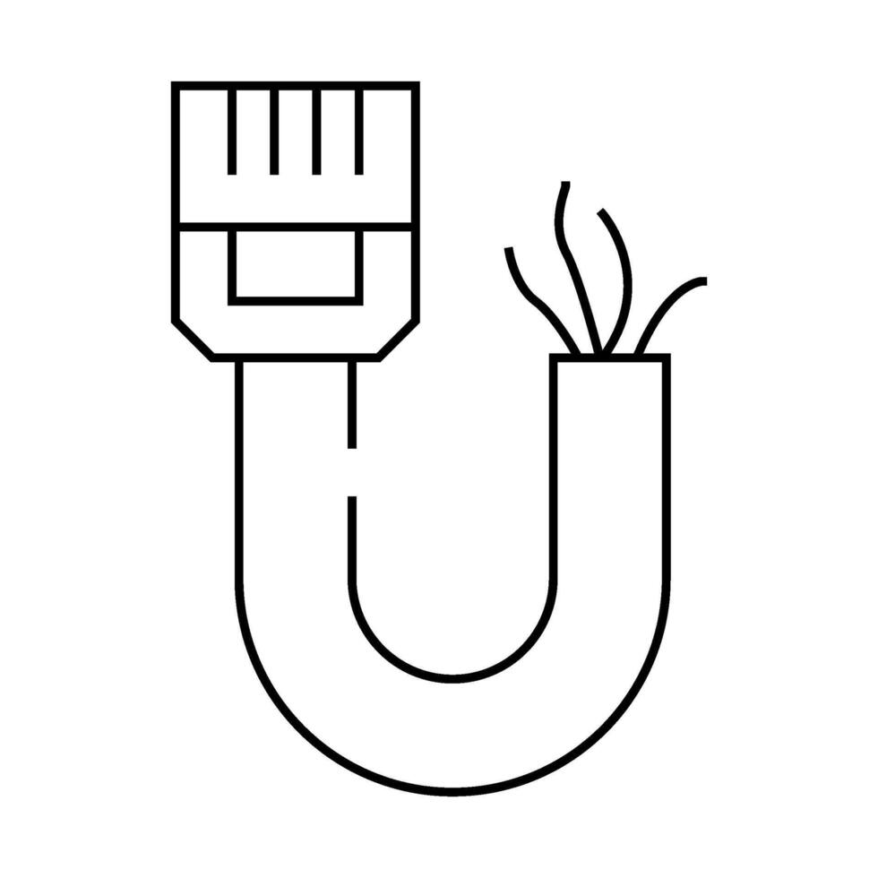 phone and data wire line icon illustration vector