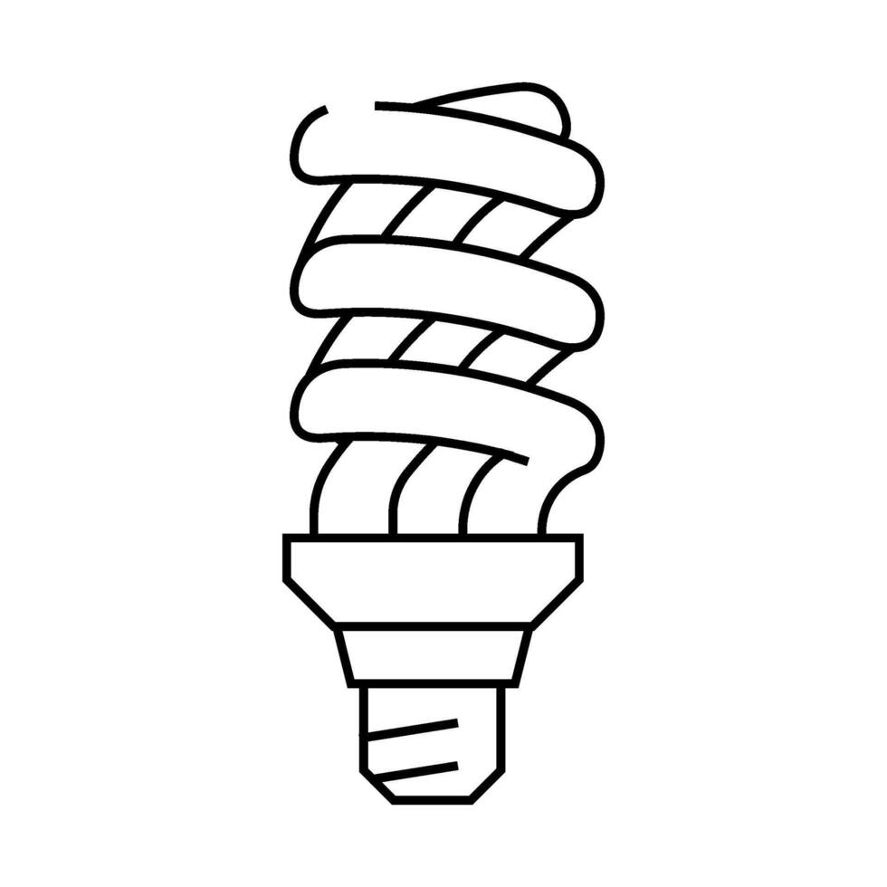 cfl light bulb line icon illustration vector