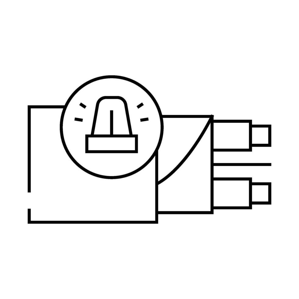 cable for alarm systems line icon illustration vector