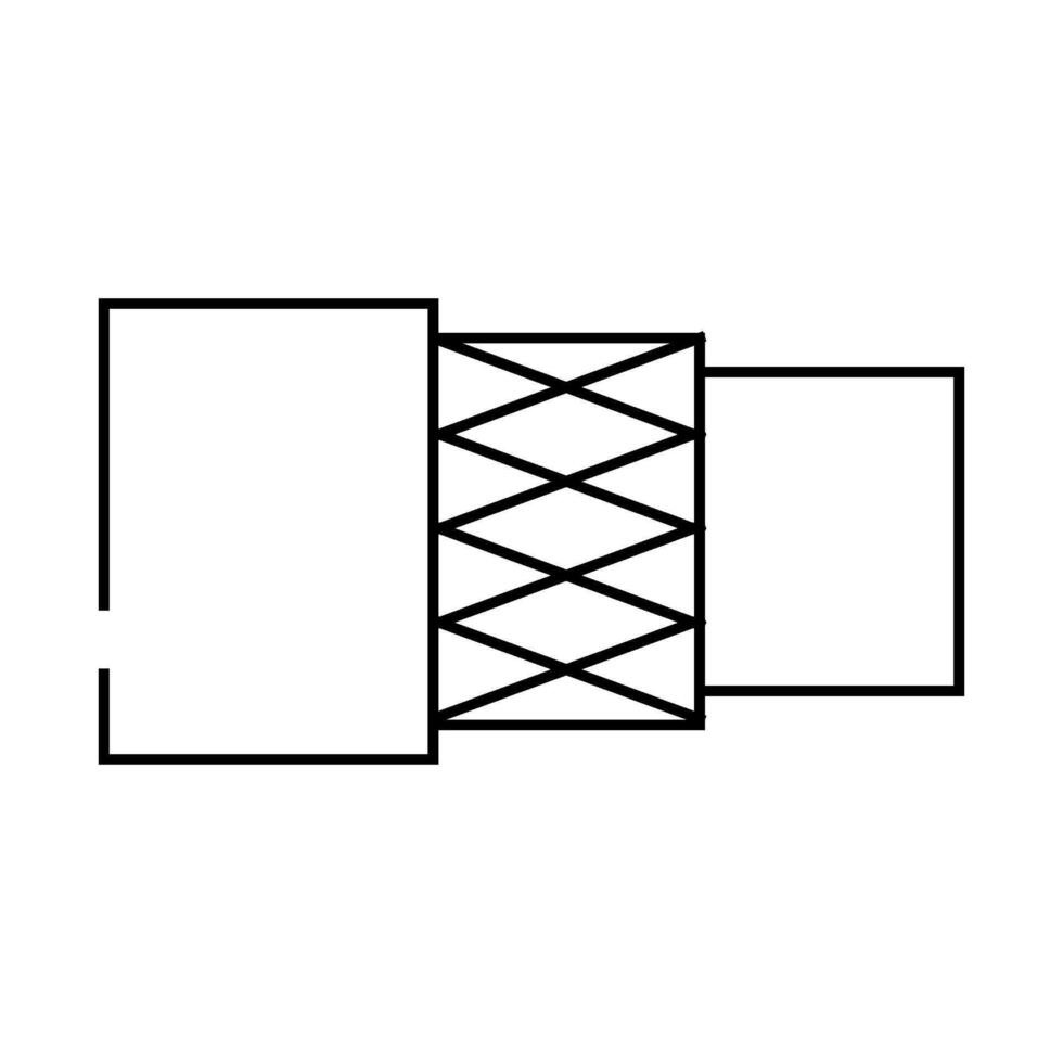 armored cables line icon illustration vector