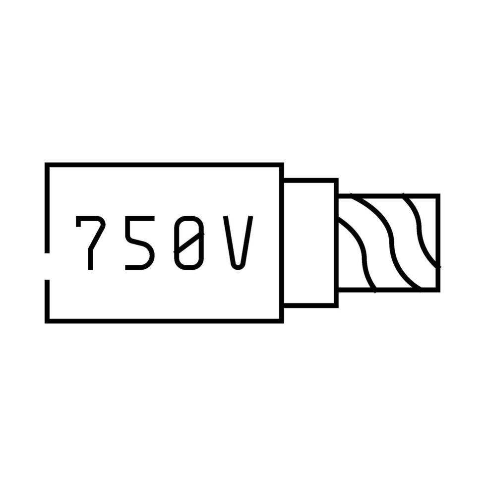 low voltage cables line icon illustration vector