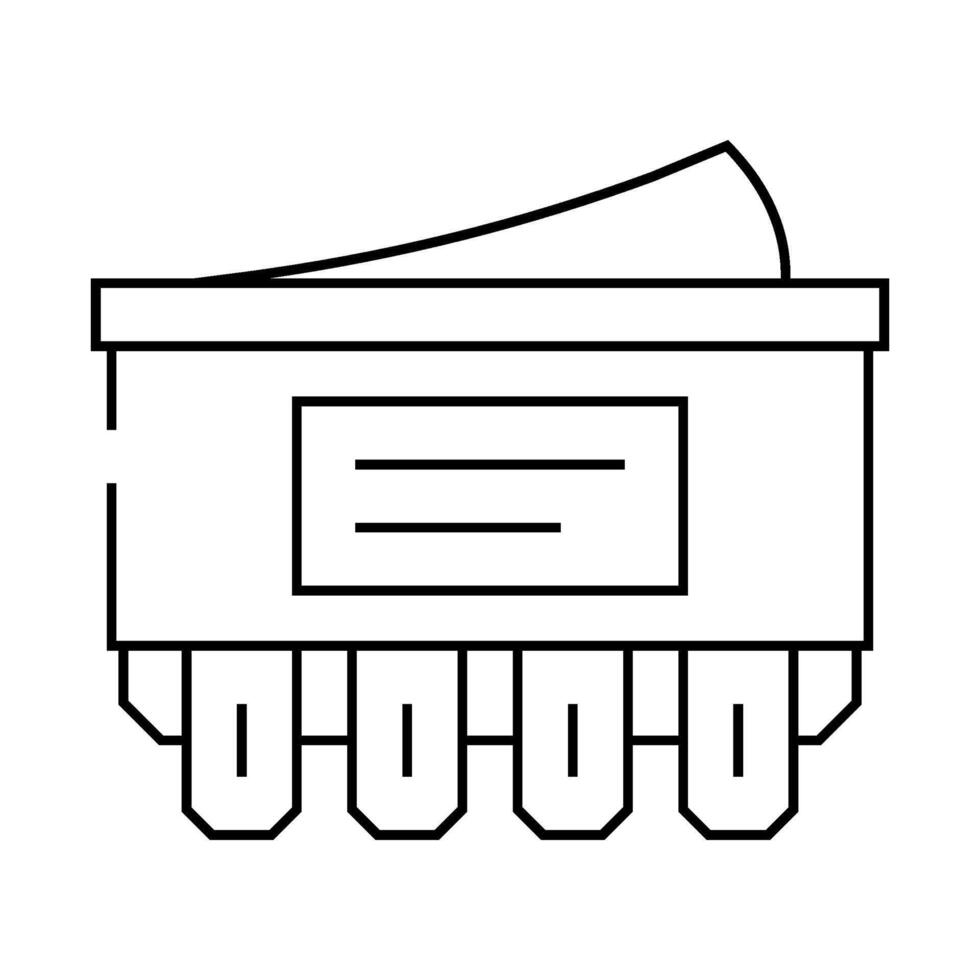 double pole single throw switch device line icon illustration vector