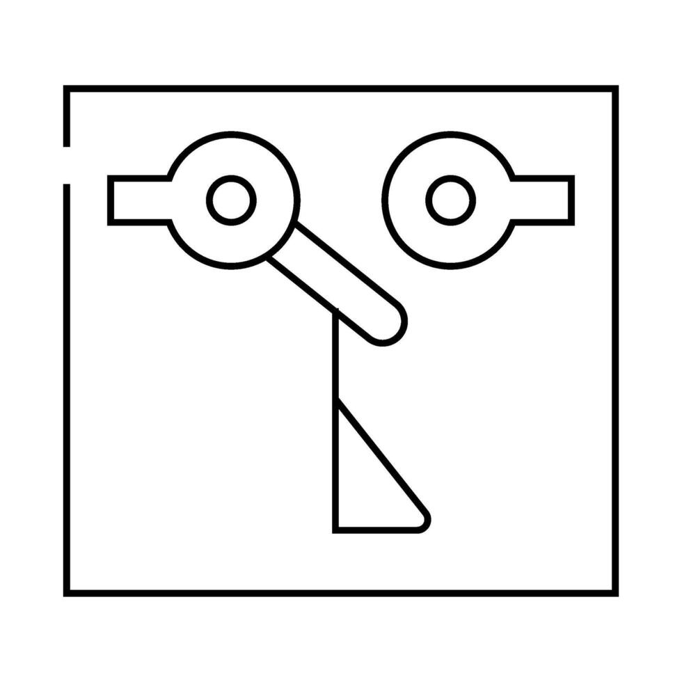 liquid flow switch mechanism line icon illustration vector