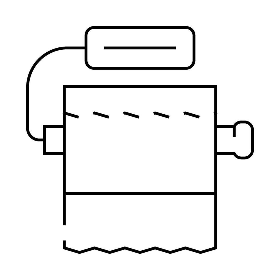 toilet paper line icon illustration vector