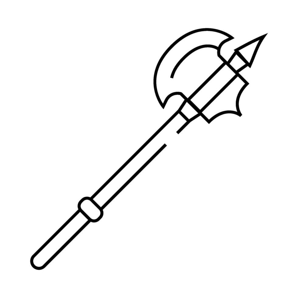 ax weapon line icon illustration vector