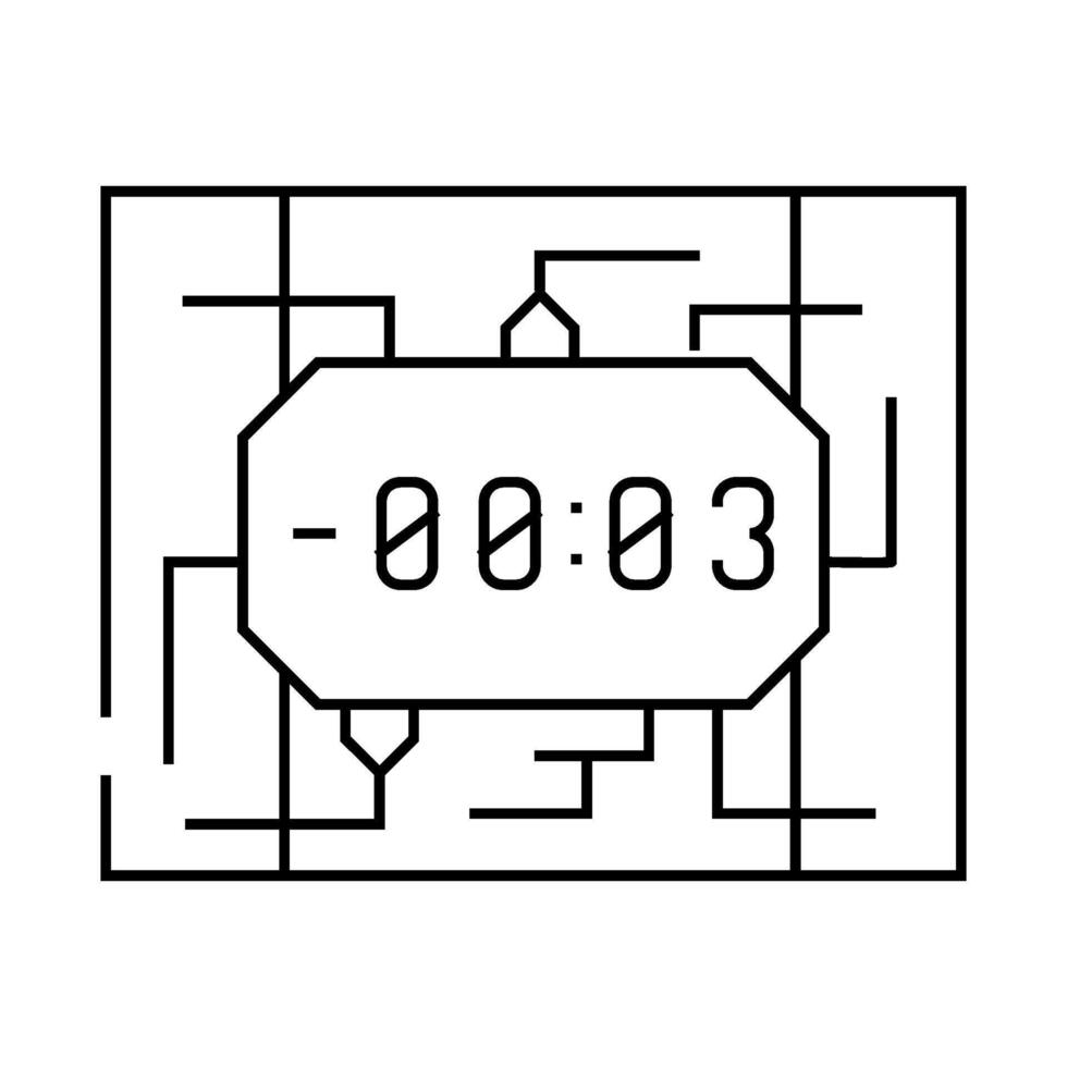 bomb weapon line icon illustration vector