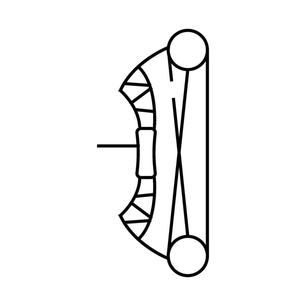 bow for aiming line icon illustration vector