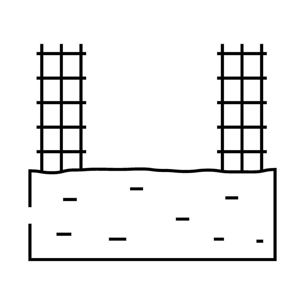 cement for building house line icon illustration vector